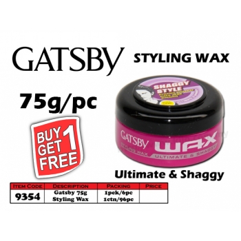 9354 Gatsby Styling Wax 75g - Ultimate & Shaggy - Buy1Get1free